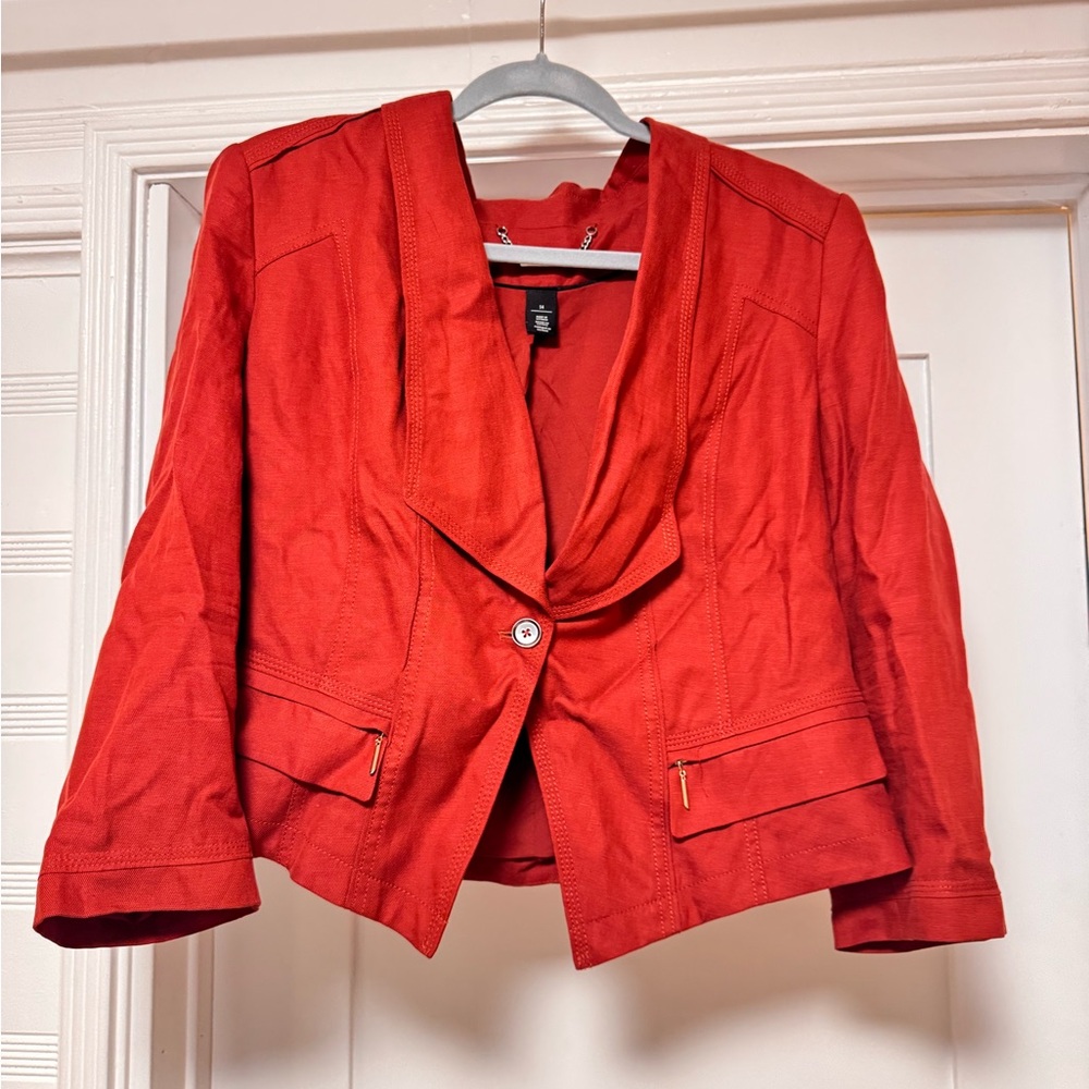White House Black Market Red Blazer